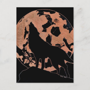 Cartão Postal Wolf Moon