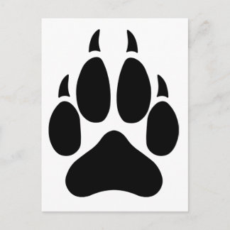 Cartão Postal Wolf Paw