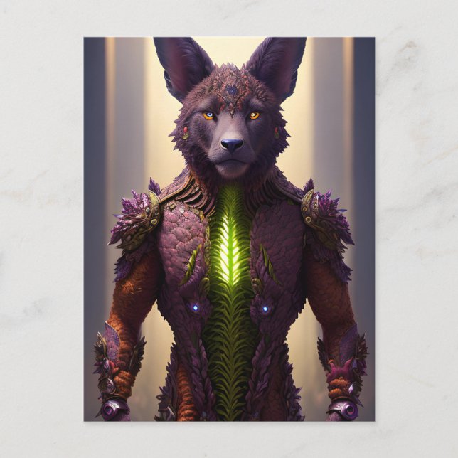 Cartão Postal Wolf Sci Fi (Frente)