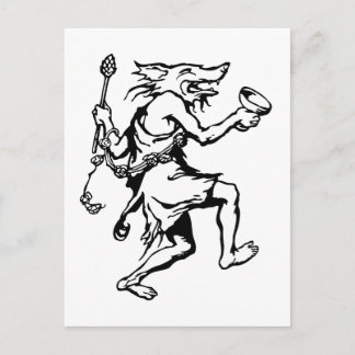 Cartão Postal Wolf Shaman