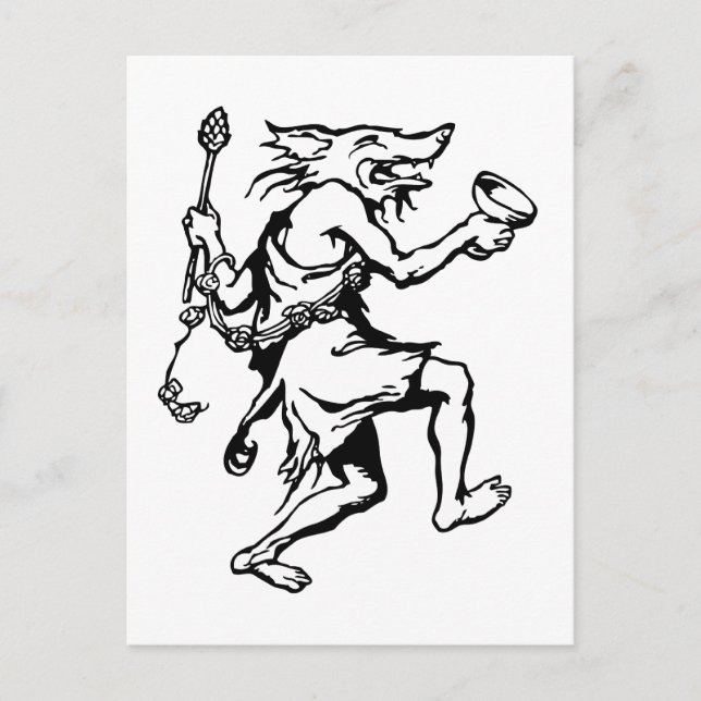 Cartão Postal Wolf Shaman (Frente)