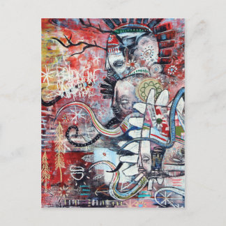 Cartão Postal Wolf Spirit