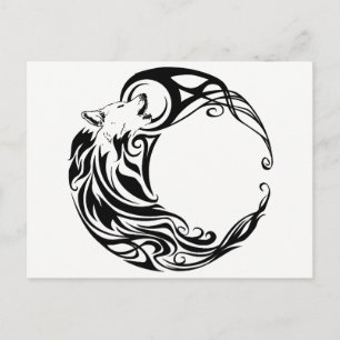 Cartão Postal Wolf Tribal