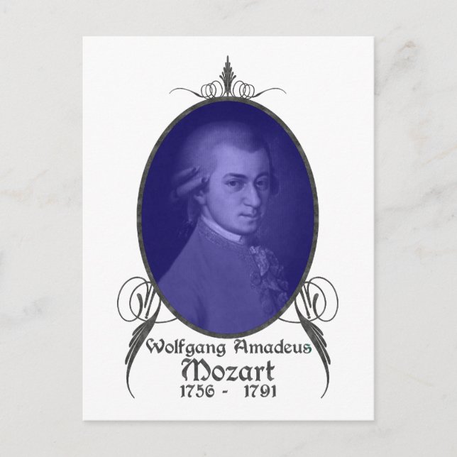 Cartão Postal Wolfgang Amadeus Mozart (Frente)