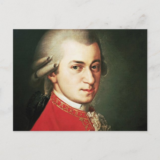 Cartão Postal Wolfgang Amadeus Mozart (Frente)