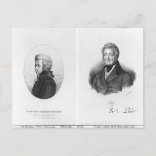 Cartão Postal Wolfgang Amedeus Mozart e Ferdinando Paer