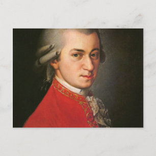 Cartão Postal Wolfgang Mozart