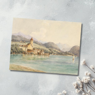 Cartão Postal Wolfgang no lago Wolfgang Carl Lafite