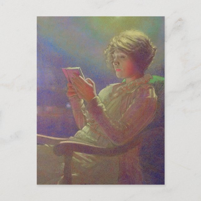 Cartão Postal Woman Reading, 1921 (Frente)