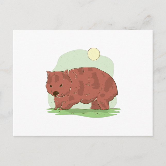 Cartão Postal Wombat (Frente)