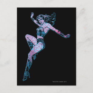 Cartão Postal Wonder Woman Colorful Pose