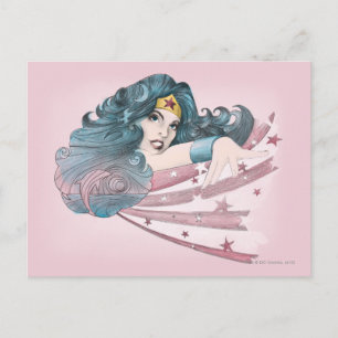 Cartão Postal Wonder Woman Dolphin and Stripes