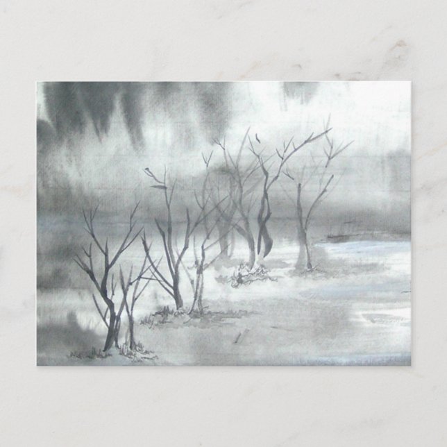 Cartão postal Wonderland de inverno (Frente)