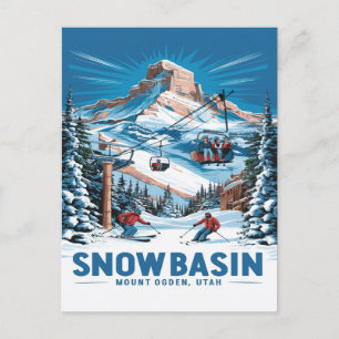 Cartão Postal Wonderland de inverno na Bacia de Neve