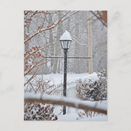 Cartão Postal Wonderland de inverno - Posto da lâmpada