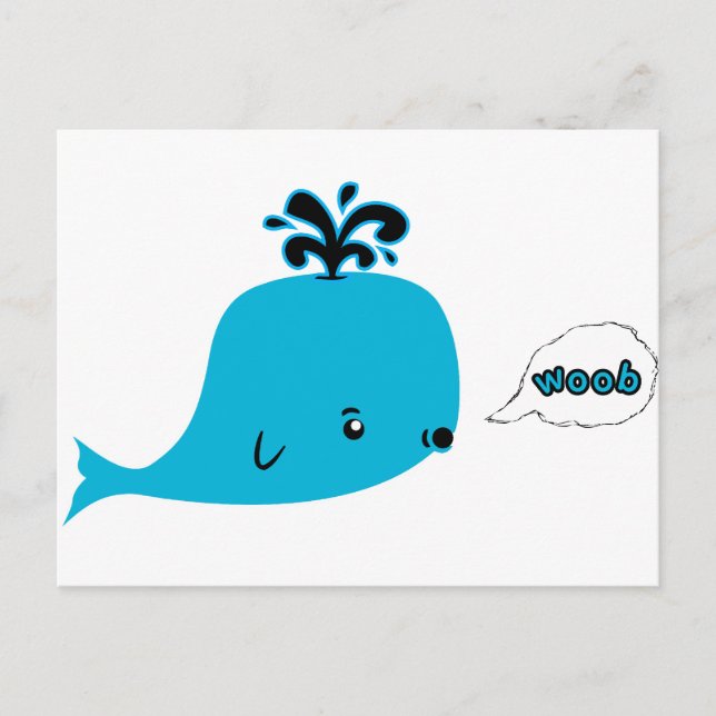 Cartão Postal Woob Whale (Frente)