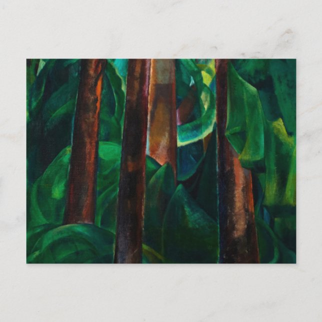 Cartão Postal Wood Interior, 1930, por Emily Carr (Frente)
