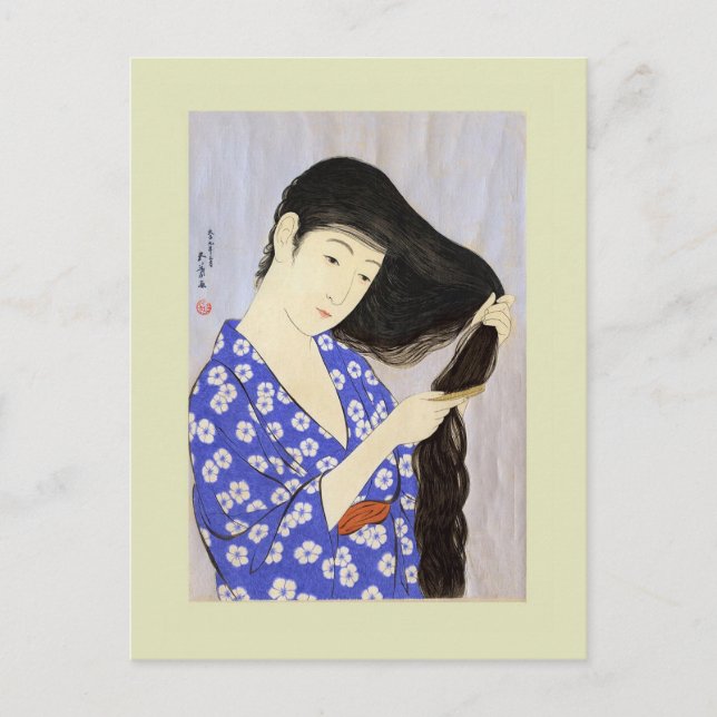 Cartão Postal Woodblock Japonês (Frente)