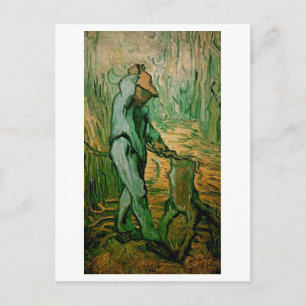 Cartão Postal Woodcutter (após Millet) F670 Van Gogh de Belas Ar