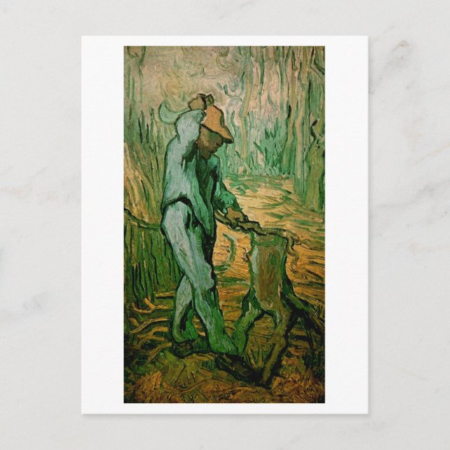 Cartão Postal Woodcutter (após Millet) F670 Van Gogh de Belas Ar (Frente)