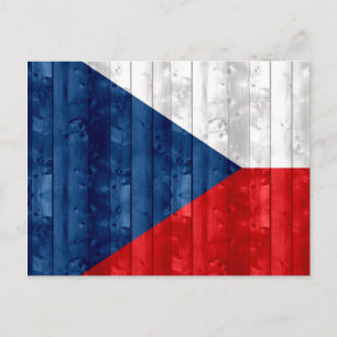 Cartão Postal Wooden Flag