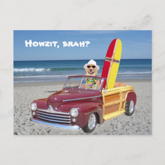 Cartão Postal Woodie Amarelo Condutor de Laboratórios