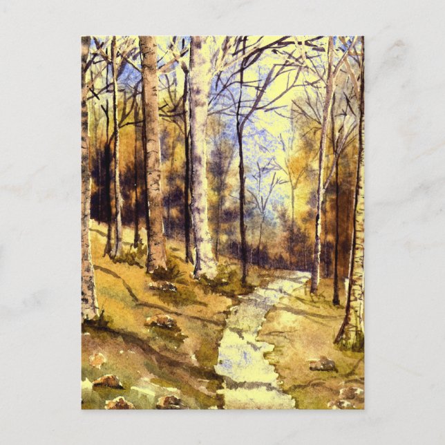 Cartão postal 'Woodland Path' (Frente)
