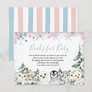 Cartão Postal Woodland Winter Animal Artics Books para Bebê