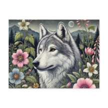Cartão postal Woodland Wolf | Majesttic Forest Wol