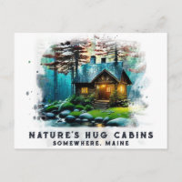 *~* Woods Cabin Luz AP49 Pintura em Neve