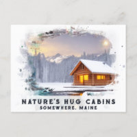 *~* Woods Cabin Luz AP49 Snowy Painting Dusk