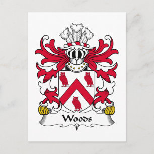 Cartão Postal Woods Family Crest