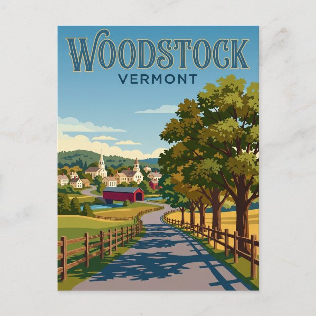 Cartão Postal Woodstock EUA (Frente)