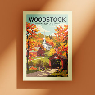 Cartão Postal Woodstock Vermont Antigo