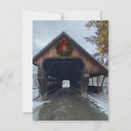Cartão Postal Woodstock Vermont Snowy Holiday