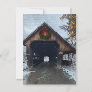 Cartão Postal Woodstock Vermont Snowy Holiday