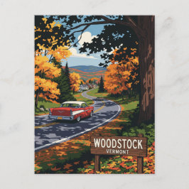 Cartão Postal Woodstock Vermont Viagem