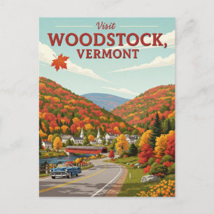 Cartão Postal Woodstock Vermont Viagem