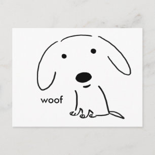 Cartão Postal Woof Puppy