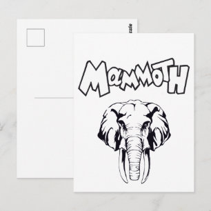 Cartão Postal Wooly Mammoth Era pré-histórica do gelo animal