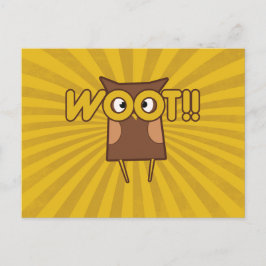 Cartão Postal Woot Pargrats Owl