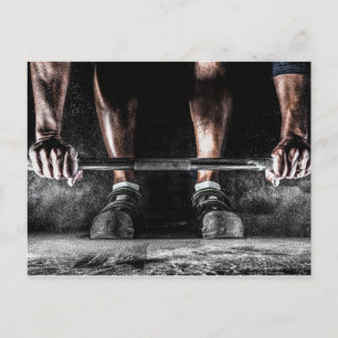 Cartão Postal Workout de Gym de Levantamento de Peso da malhação