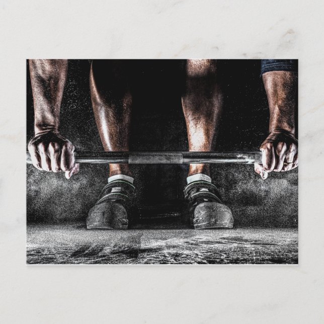 Cartão Postal Workout de Gym de Levantamento de Peso da malhação (Frente)