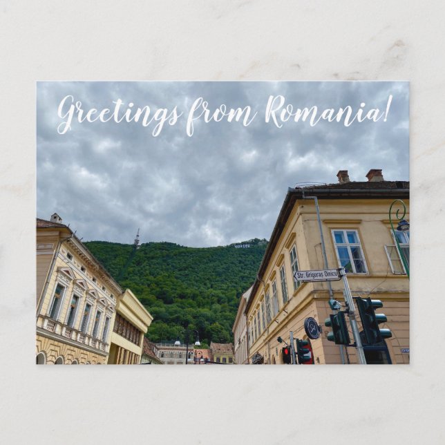 Cartão Postal World2Celebrate: Saudações da Romênia! (Frente)