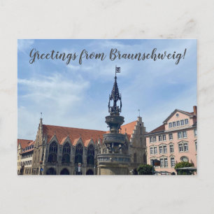 Cartão Postal World2Celebrate: Saudações de Braunschweig!