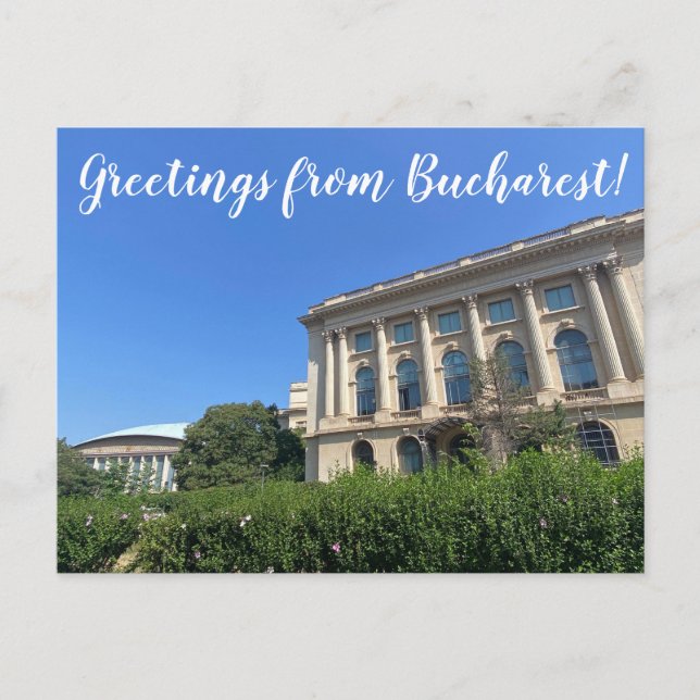 Cartão Postal World2Celebrate: Saudações de Bucareste! (Frente)