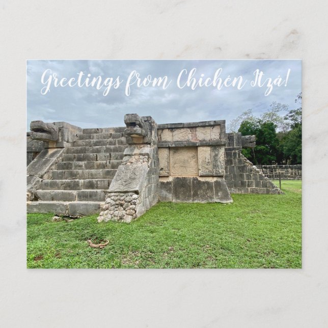Cartão Postal World2Celebrate: Saudações de Chichén Itzá! (Frente)