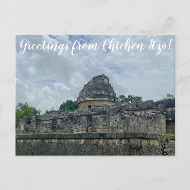 Cartão Postal World2Celebrate: Saudações de Chichén Itzá! (Frente)