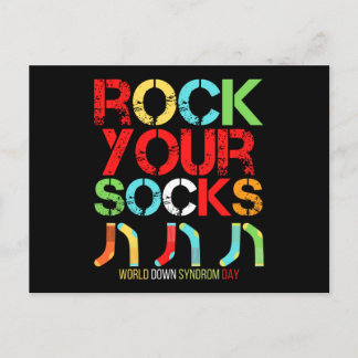Cartão Postal World Down Syndrome Day Rock Your Socks