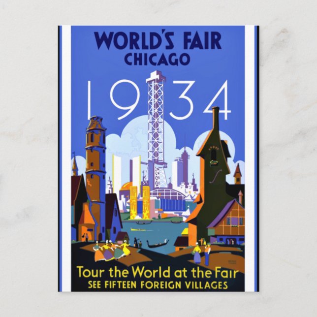 Cartão Postal World's Trade Fair, Chicago 1934 (Frente)